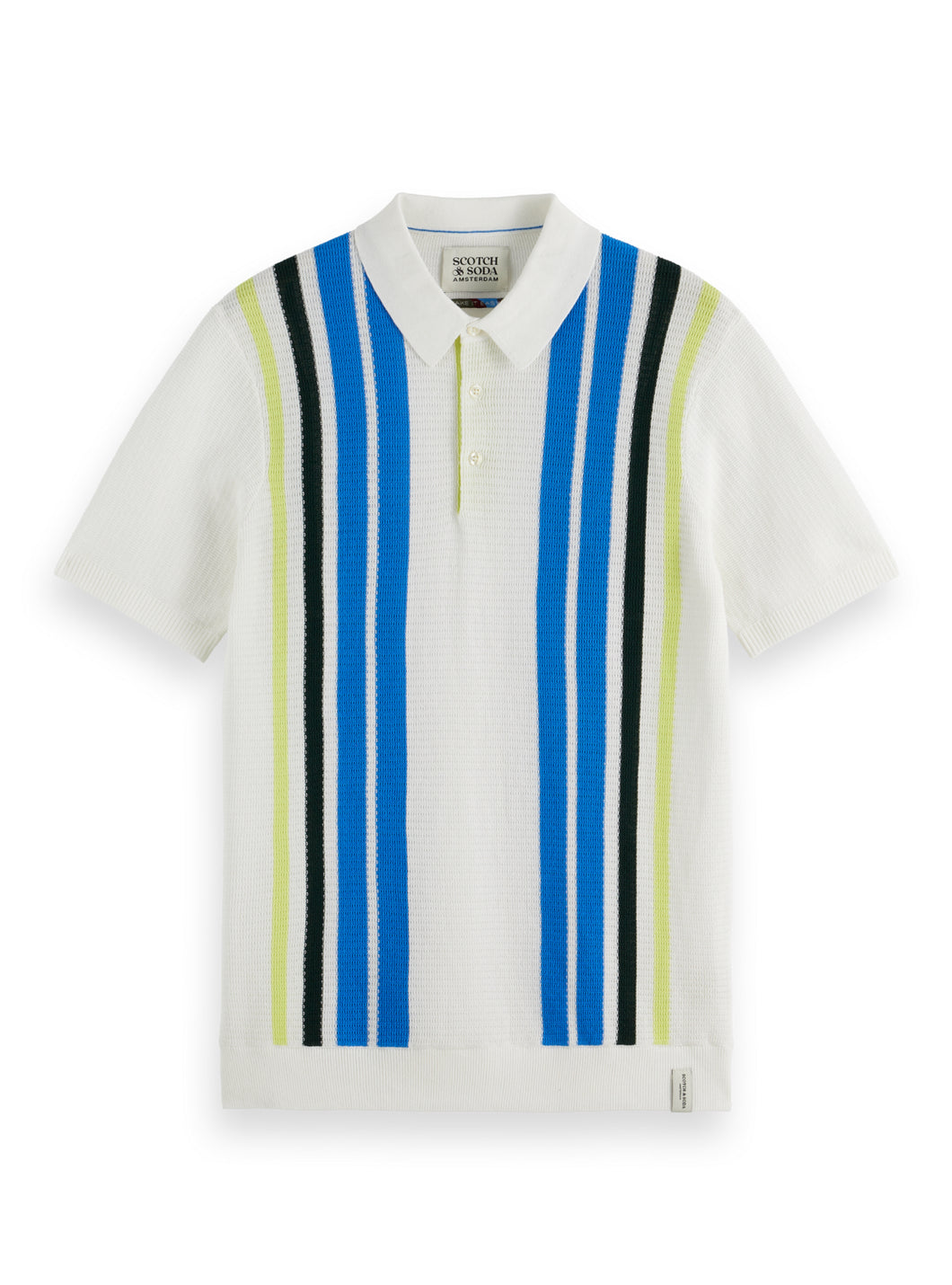 SCOTCH & SODA - Structured Knitted Striped Polo