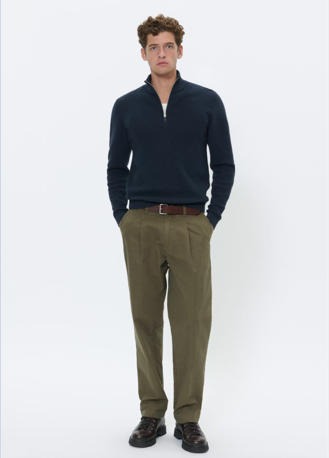 MATINIQUE - Lagoon Z 1/4 Zip Pullover in Dark Navy