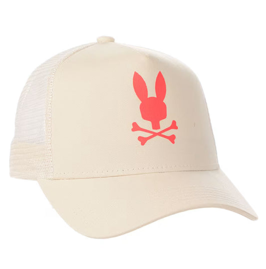 PSYCHO BUNNY - Liverpool Trucker Cap in Off-White