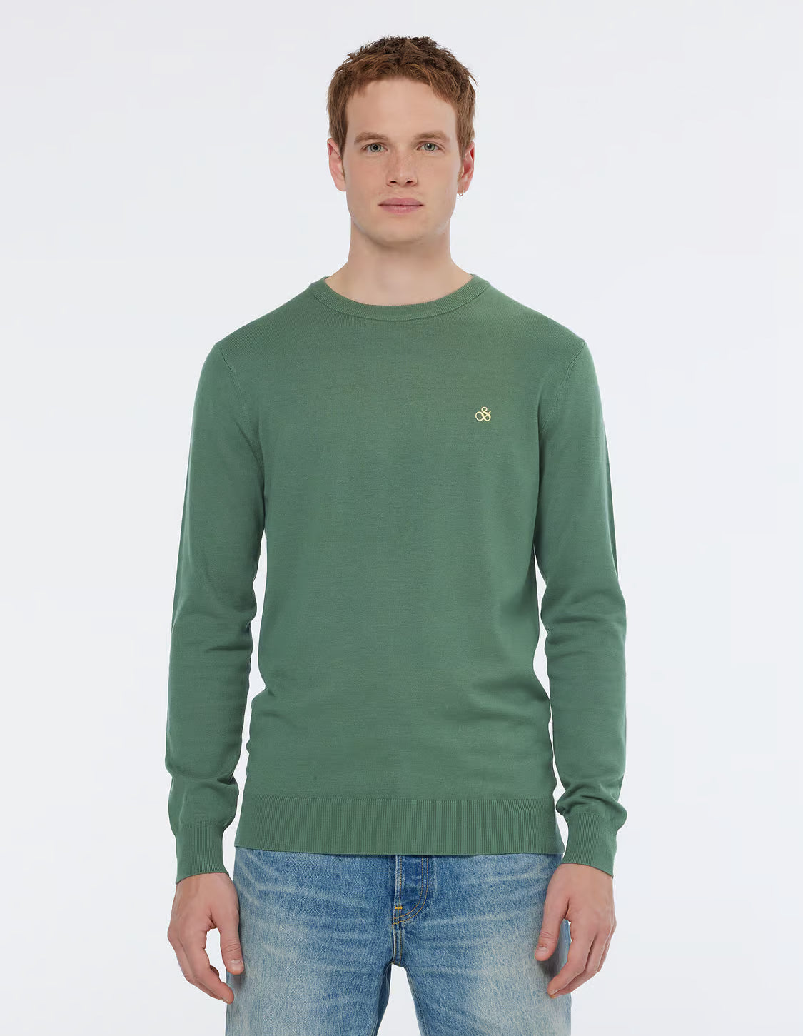 SCOTCH & SODA - Regular Fit Crewneck in Sage Green