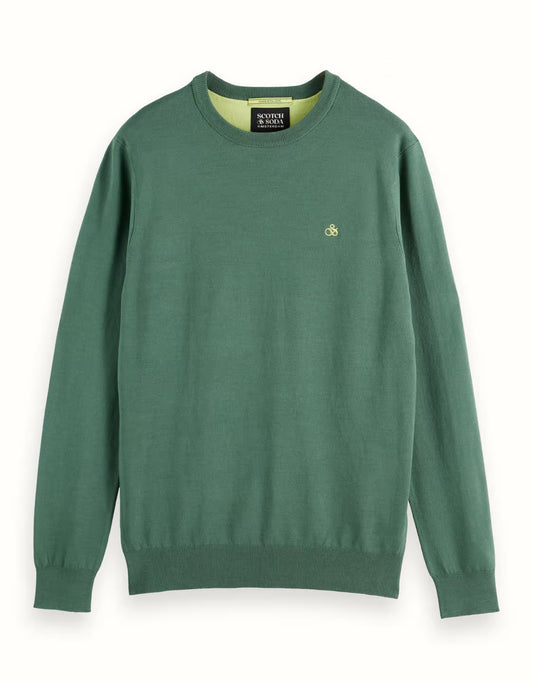 SCOTCH & SODA - Regular Fit Crewneck in Sage Green