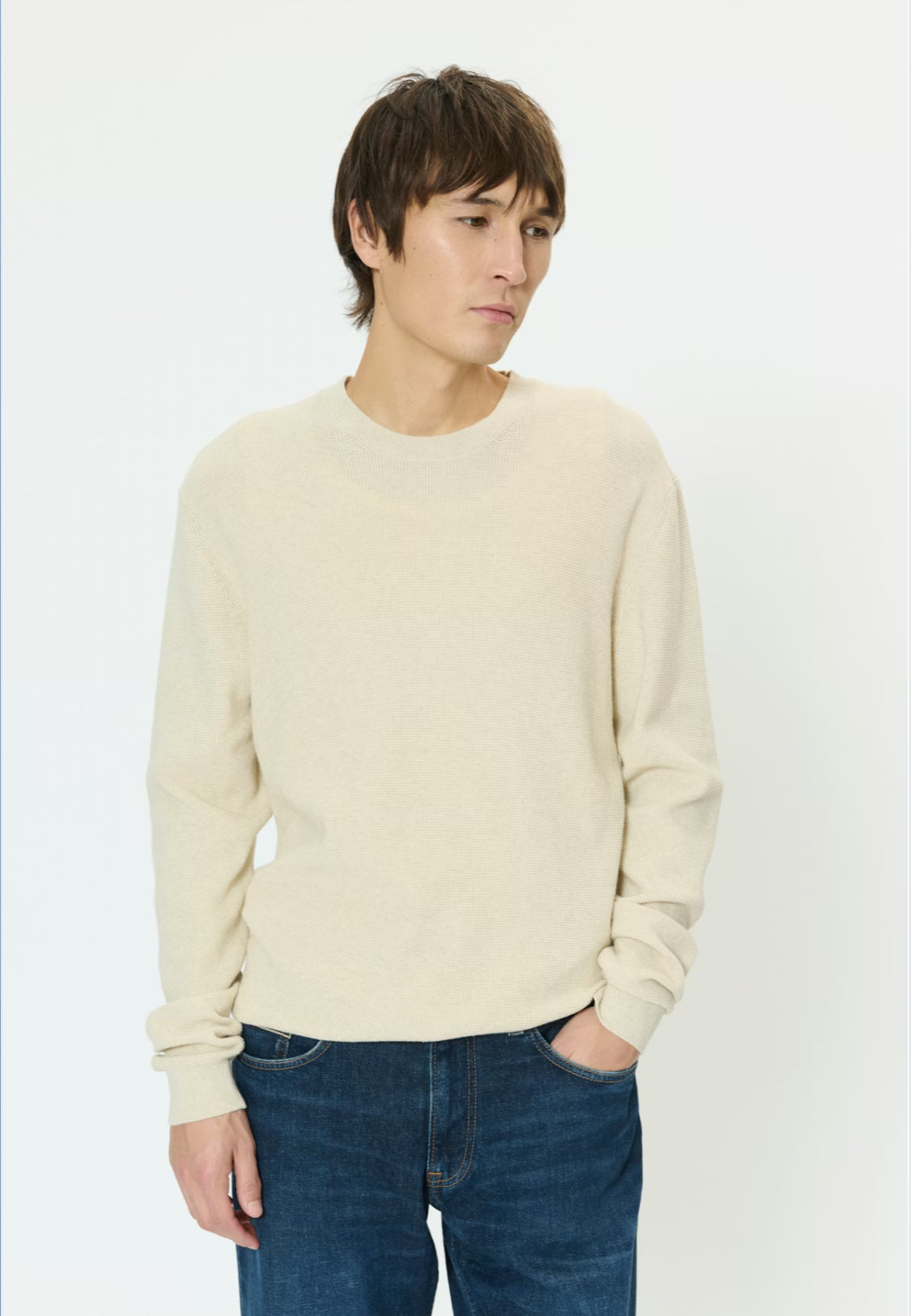 MATINIQUE - Lagoon Pullover in Oyster Gray Melange