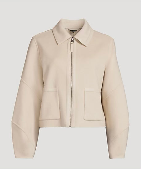 MACKAGE - SOLANA Double-Face Wool balloon sleeved short jacket