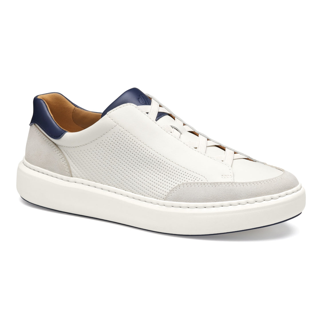 JOHNSTON & MURPHY - Anders Stretch Lace to Toe Slip-On in White