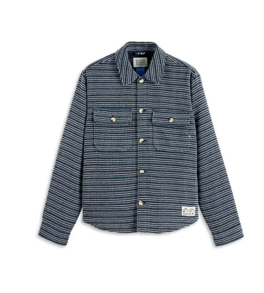 SCOTCH & SODA - Structured Striped Overshirt