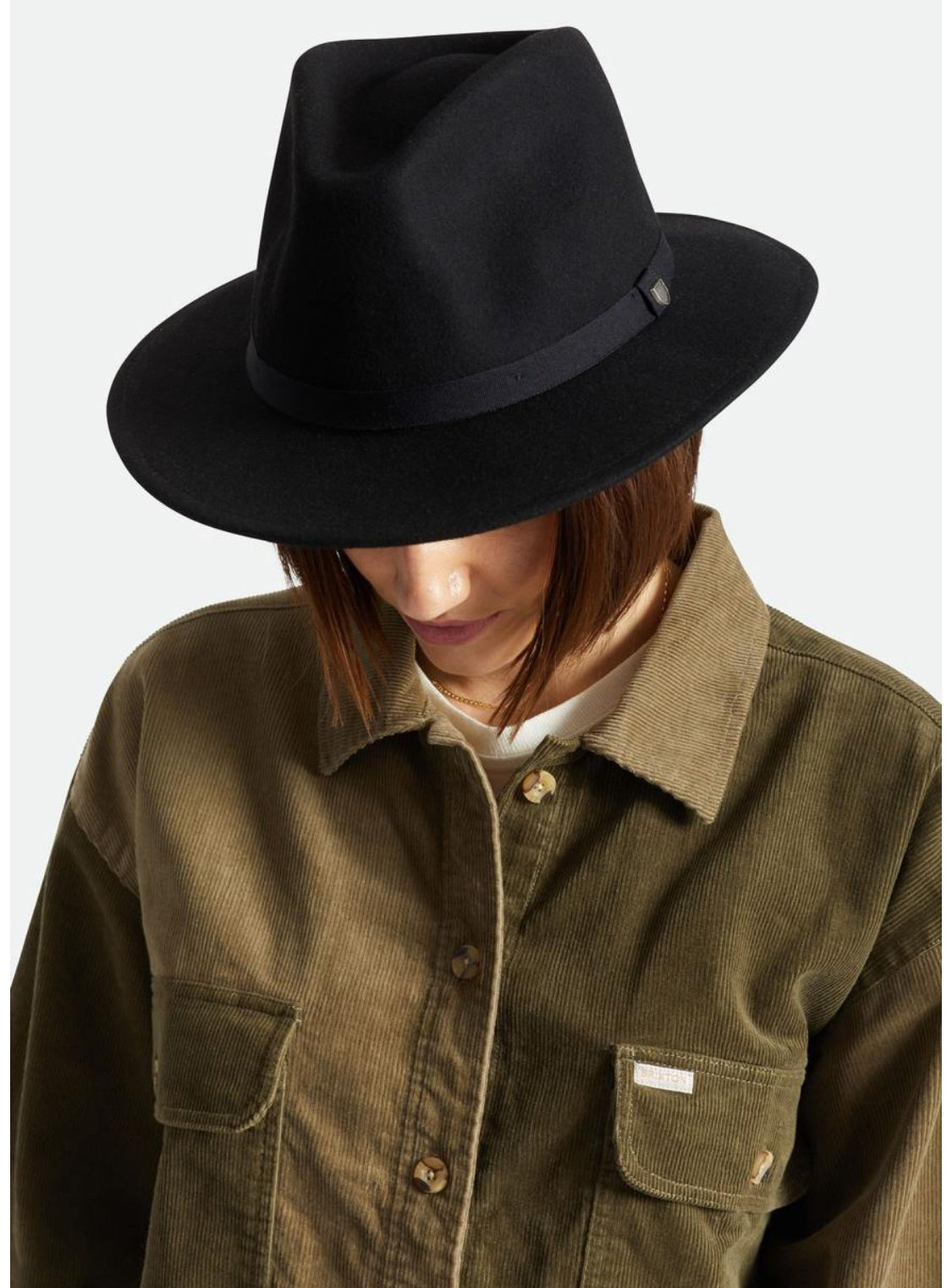 BRIXTON - Messer Packable Fedora in Black