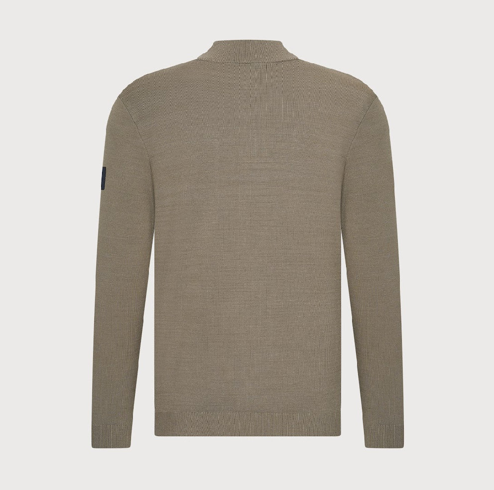 BLUE INDUSTRY - Zip Knit Cardigan in Rock