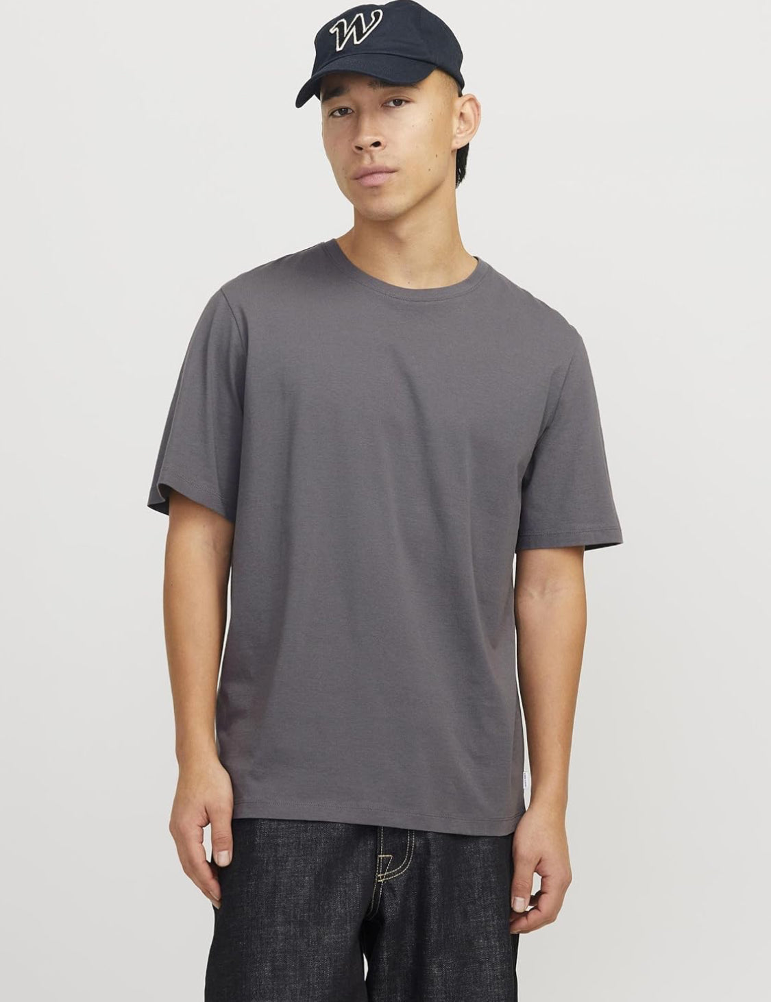 JACK & JONES - Organic Tee in Asphalt Grey