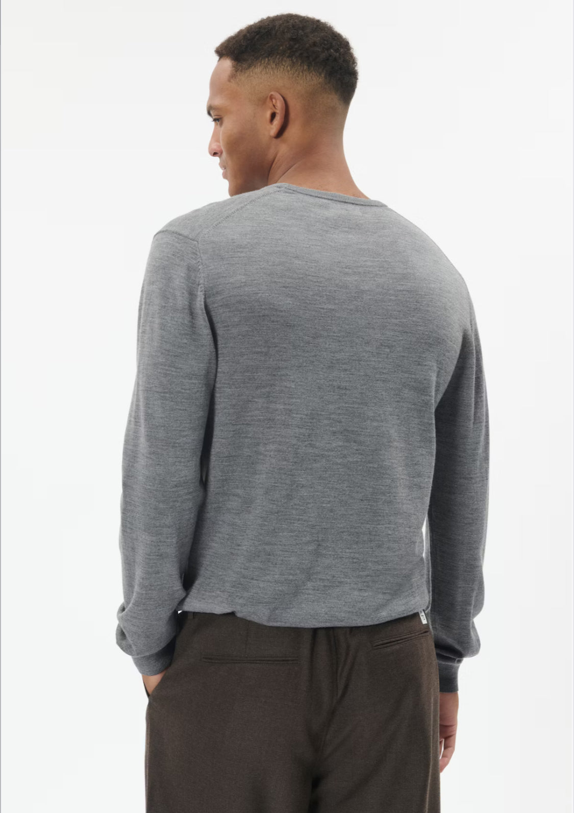 MATINIQUE - Margrate Merino Pullover in Grey Melange