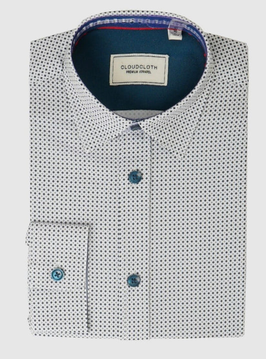 Cloud Cloth - Boys 4 way Stretch Kids Shirt (Circle Pattern)