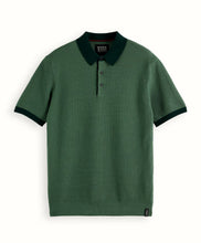 Load image into Gallery viewer, SCOTCH &amp; SODA - Structured Knitted Polo in Sage Green
