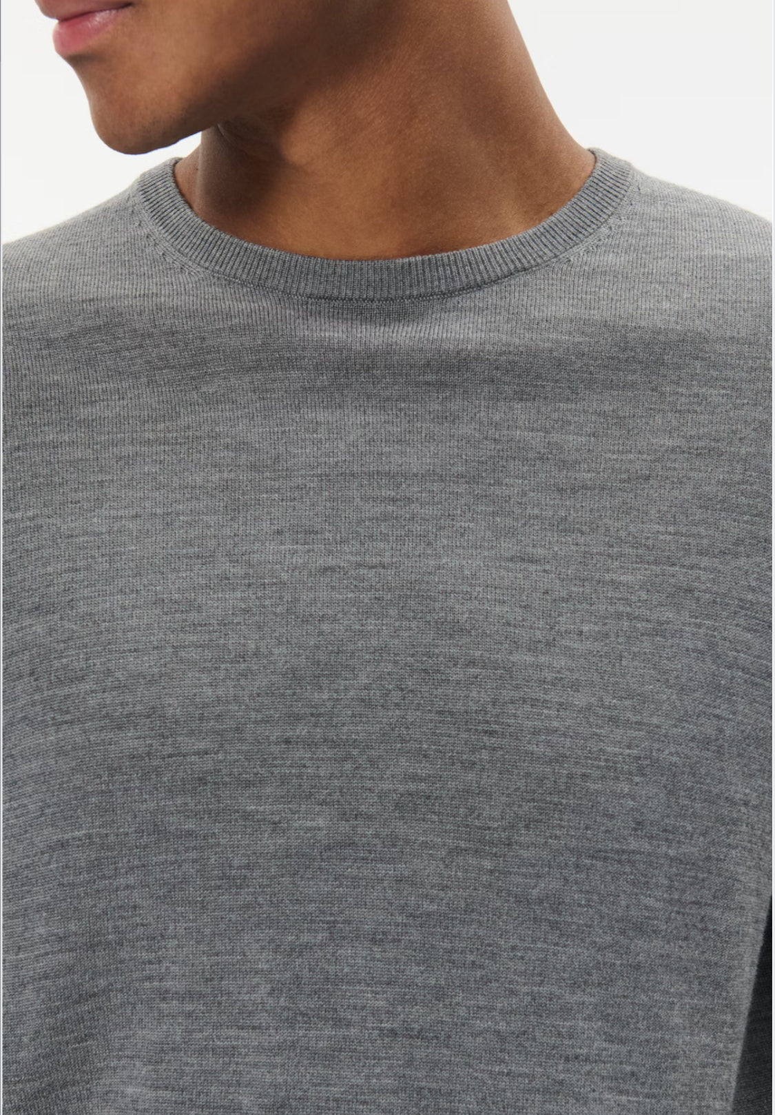 MATINIQUE - Margrate Merino Pullover in Grey Melange