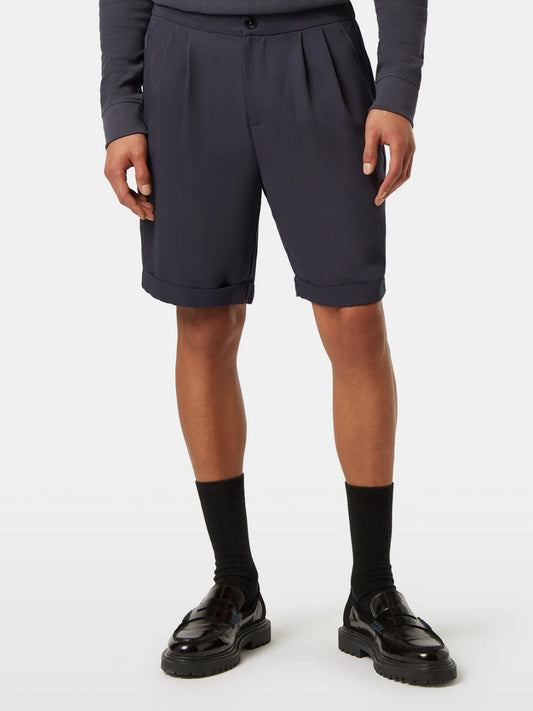 SCOTCH & SODA - Twilt Pleated Sateen Bermuda Short