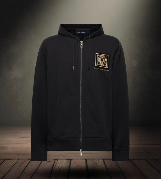 PSYCHO BUNNY - Gio Interlock Zip Hoodie