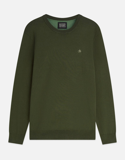 SCOTCH & SODA - Ecovero Pullover in Forest Night