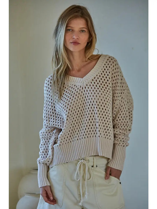 By Together - V-Neck Cotton Sweater