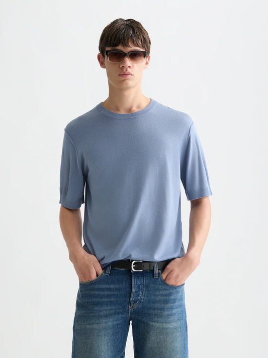 SCOTCH & SODA - Knitted Relaxed Fit T-Shirt in Infinity