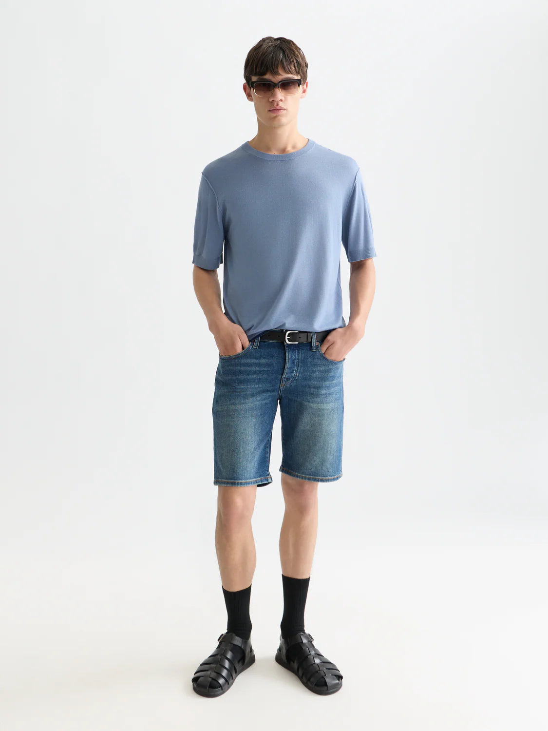 SCOTCH & SODA - Knitted Relaxed Fit T-Shirt in Infinity