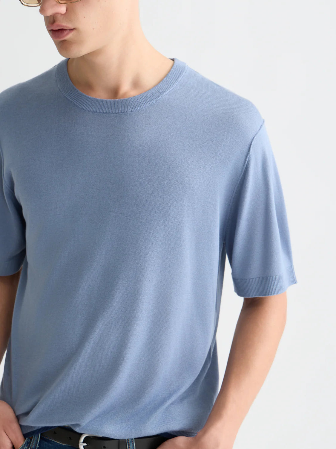 SCOTCH & SODA - Knitted Relaxed Fit T-Shirt in Infinity