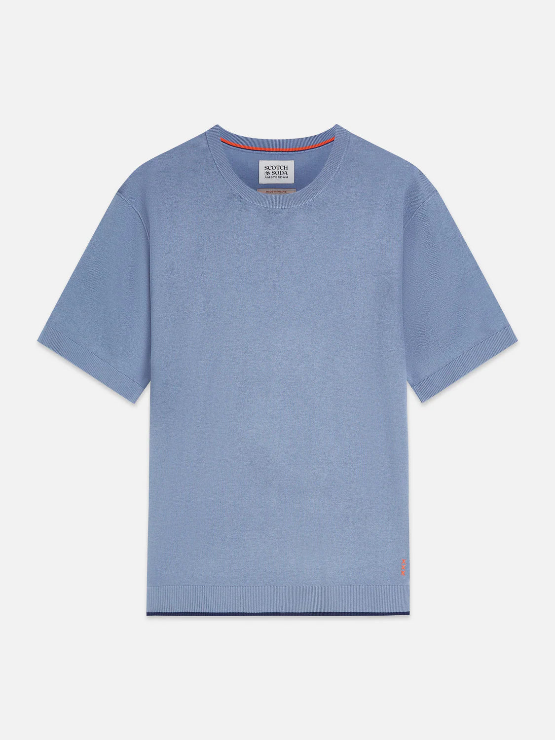 SCOTCH & SODA - Knitted Relaxed Fit T-Shirt in Infinity