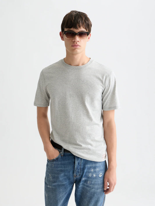 SCOTCH & SODA - Melange Regular Fit T-Shirt in Grey Heather