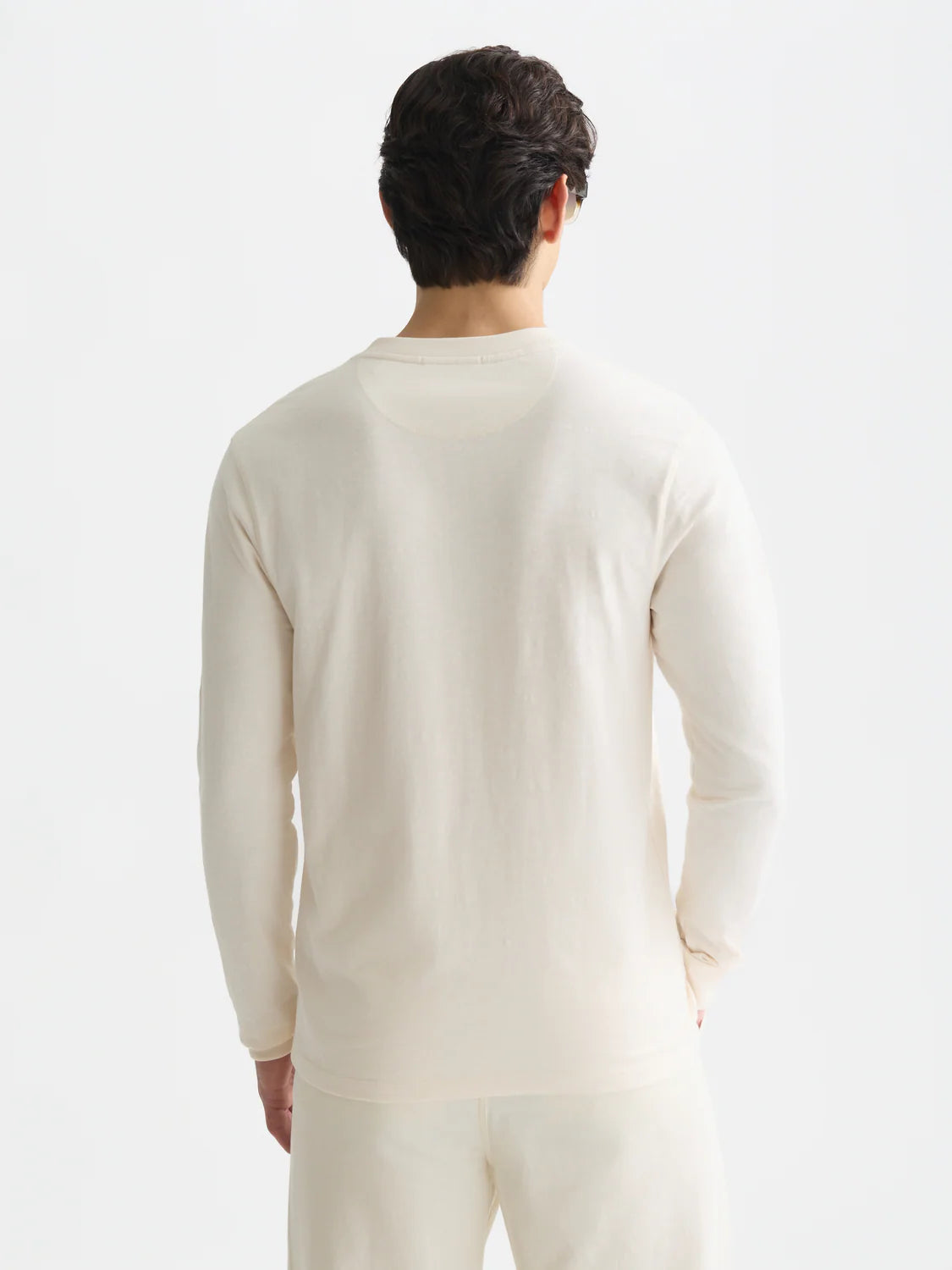 SCOTCH & SODA - Henley Slub Shirt in Eggnog