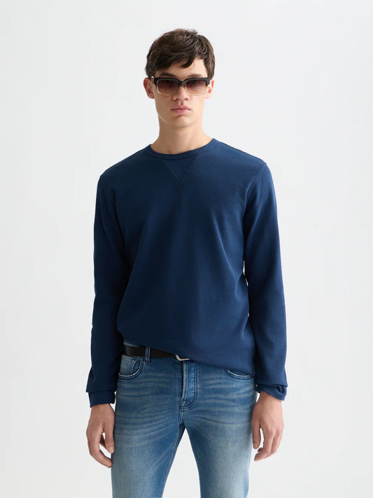 SCOTCH & SODA - Waffle Regular Fit Long Sleeve T-Shirt