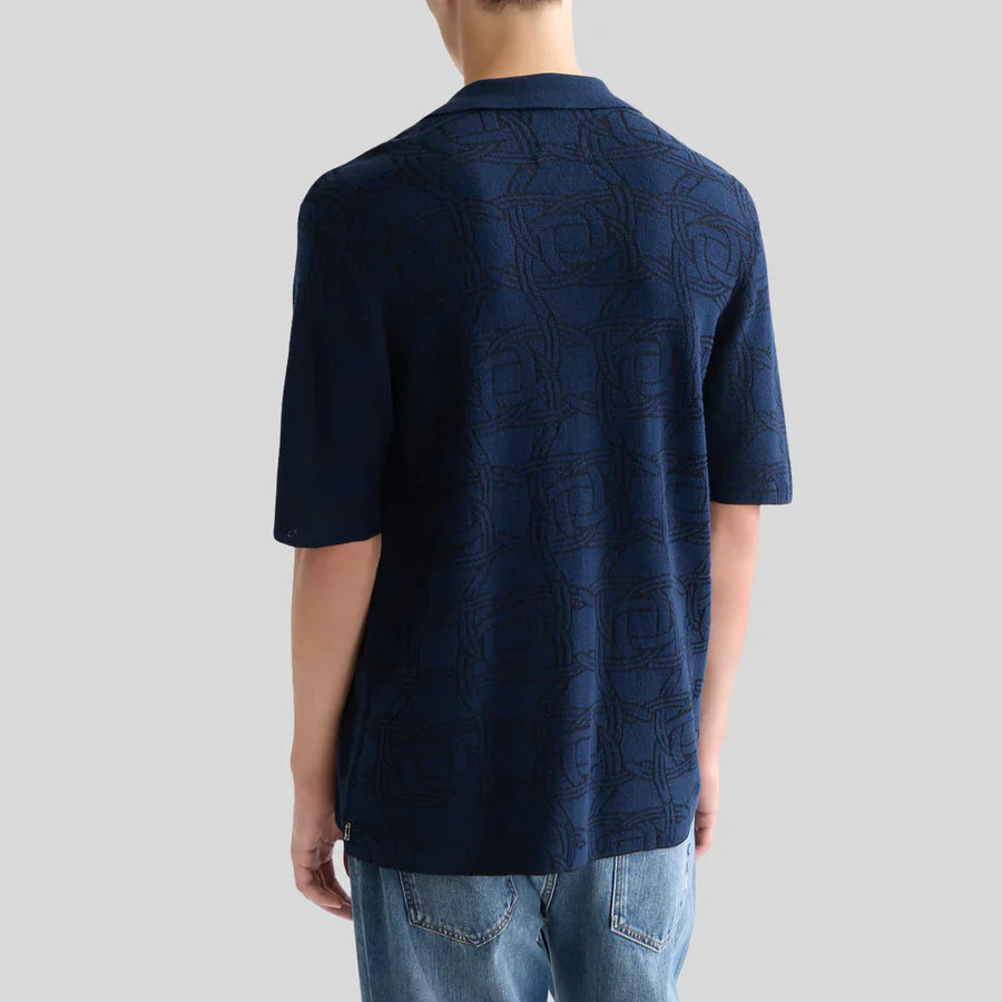 SCOTCH & SODA - Tone on Tone Knitted Short Sleeve Shirt