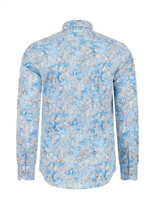 A FISH NAMED FRED - Klimt Flower Shirt Light Blue