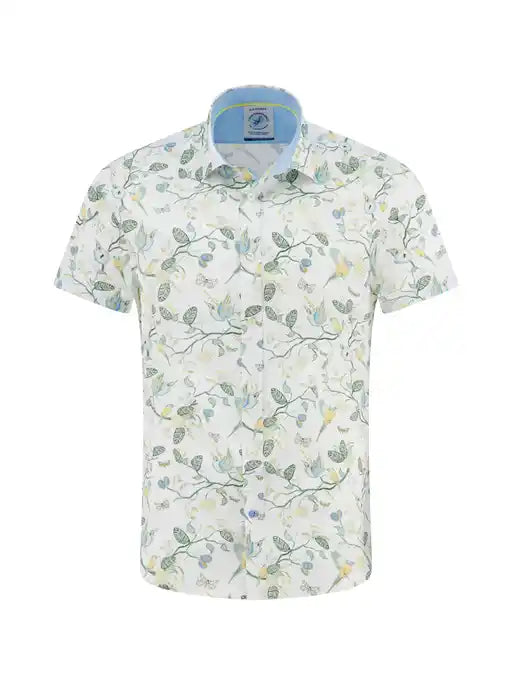 A FISH NAMED FRED - Birdy Blooms Short Sleeve Shirt