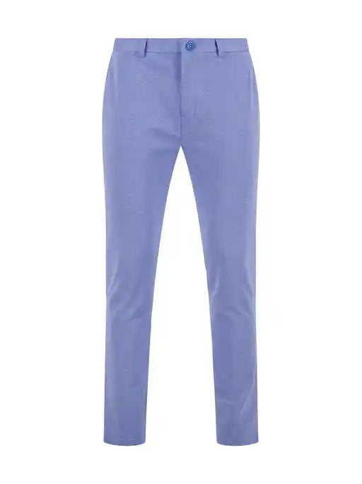 A FISH NAMED FRED - Trouser Melange Pique in Light Blue