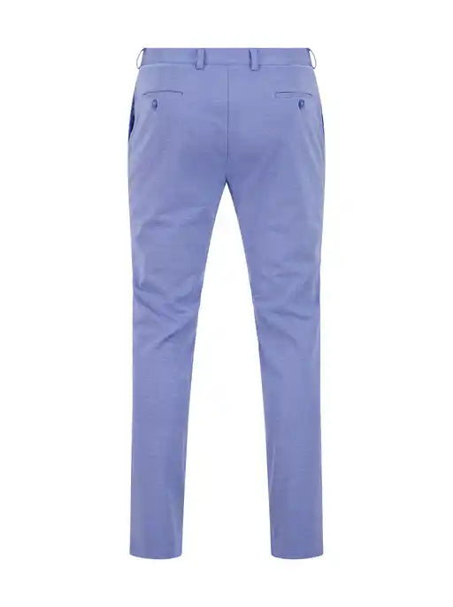 A FISH NAMED FRED - Trouser Melange Pique in Light Blue