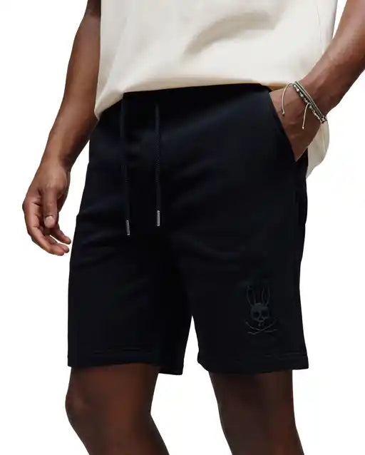 PSYCHO BUNNY - Oscar French Terry Sweatshort in Black