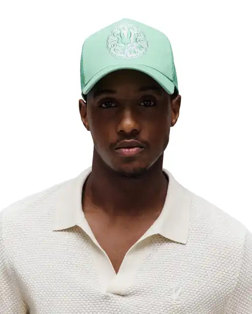 PSYCHO BUNNY - Toby Trucker Cap in Light Grass Green