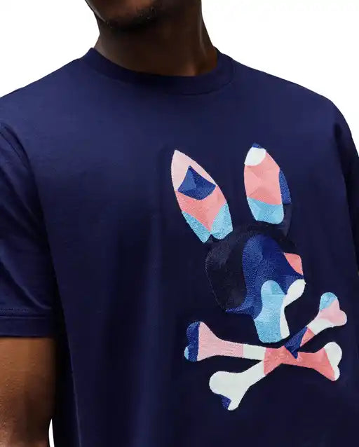PSYCHO BUNNY - Ara Graphic Tee in Evening Blue