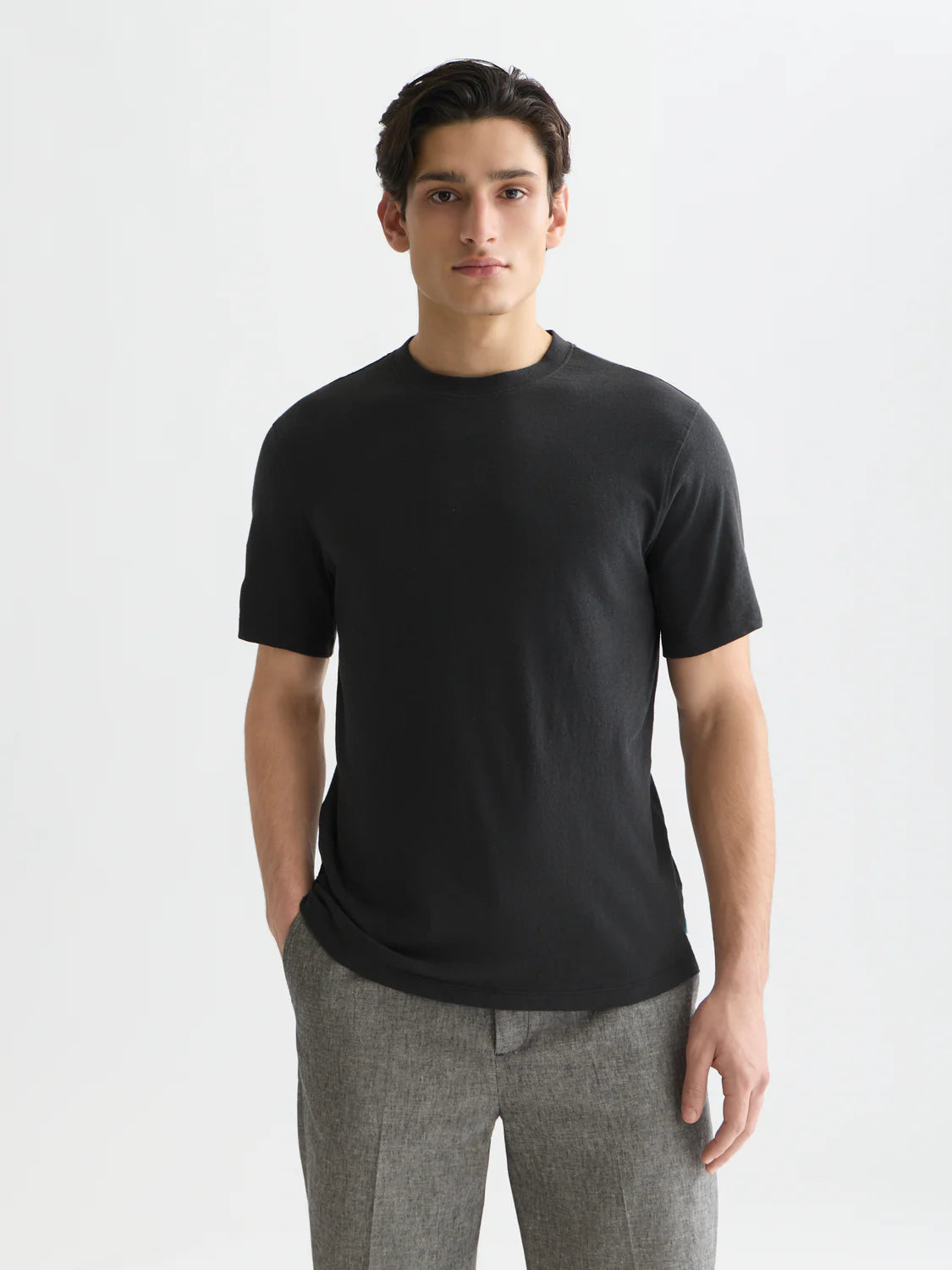 SCOTCH & SODA - 3 Crosses Cotton Linen Regular Fit T-Shirt