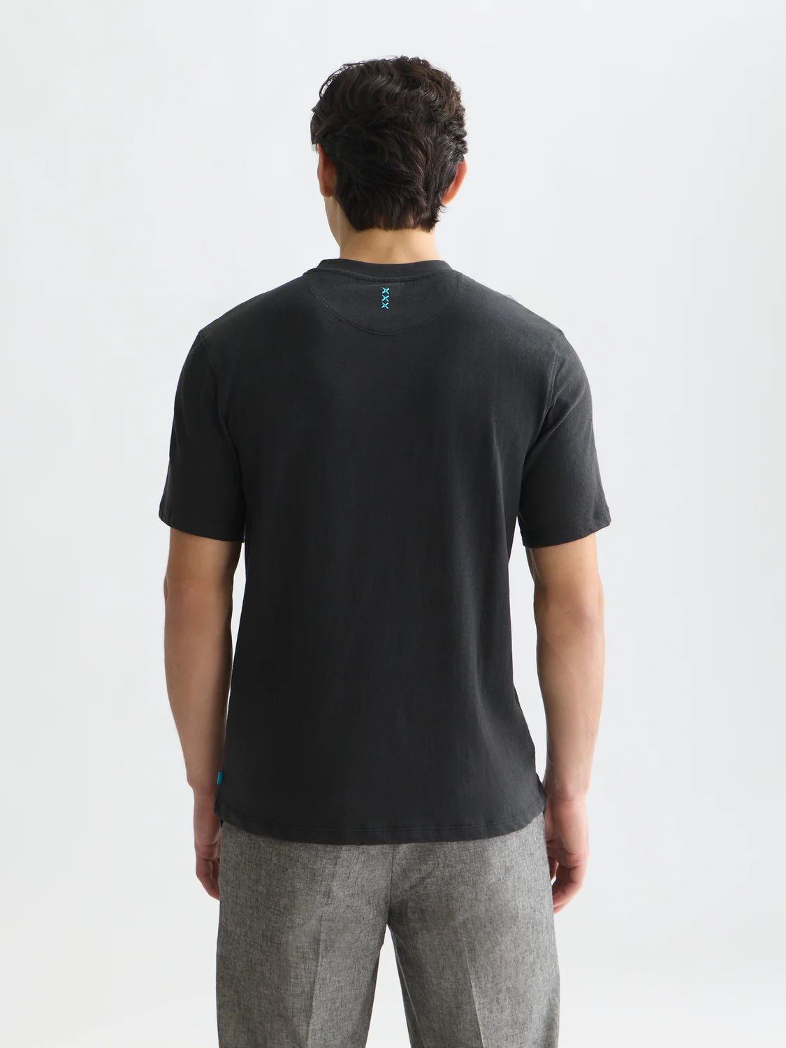 SCOTCH & SODA - 3 Crosses Cotton Linen Regular Fit T-Shirt
