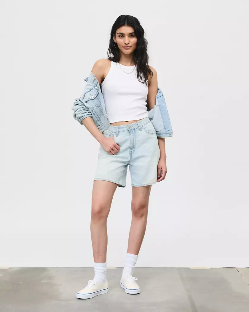 Levi’s - HIGH RISE BAGGY Linen+ Denim Shorts