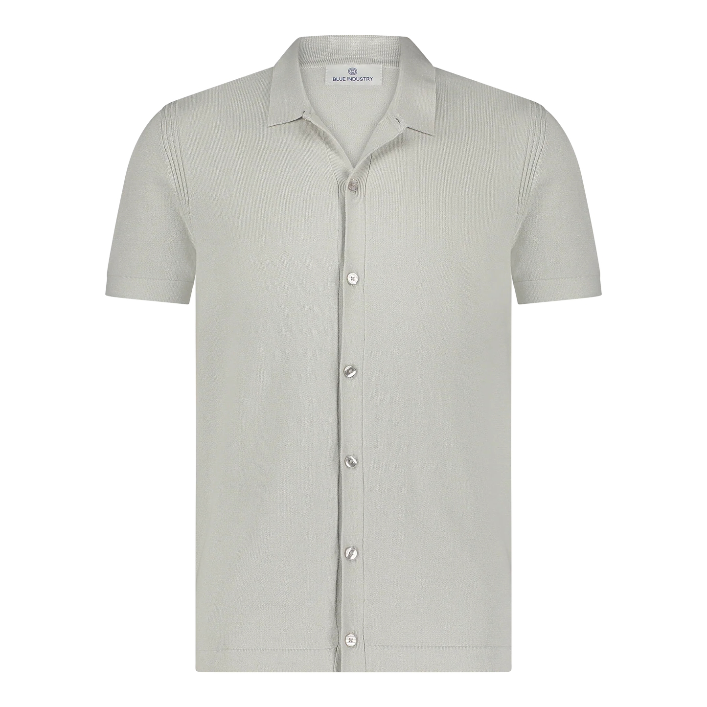 BLUE INDUSTRY - Knit Button Up in Grey