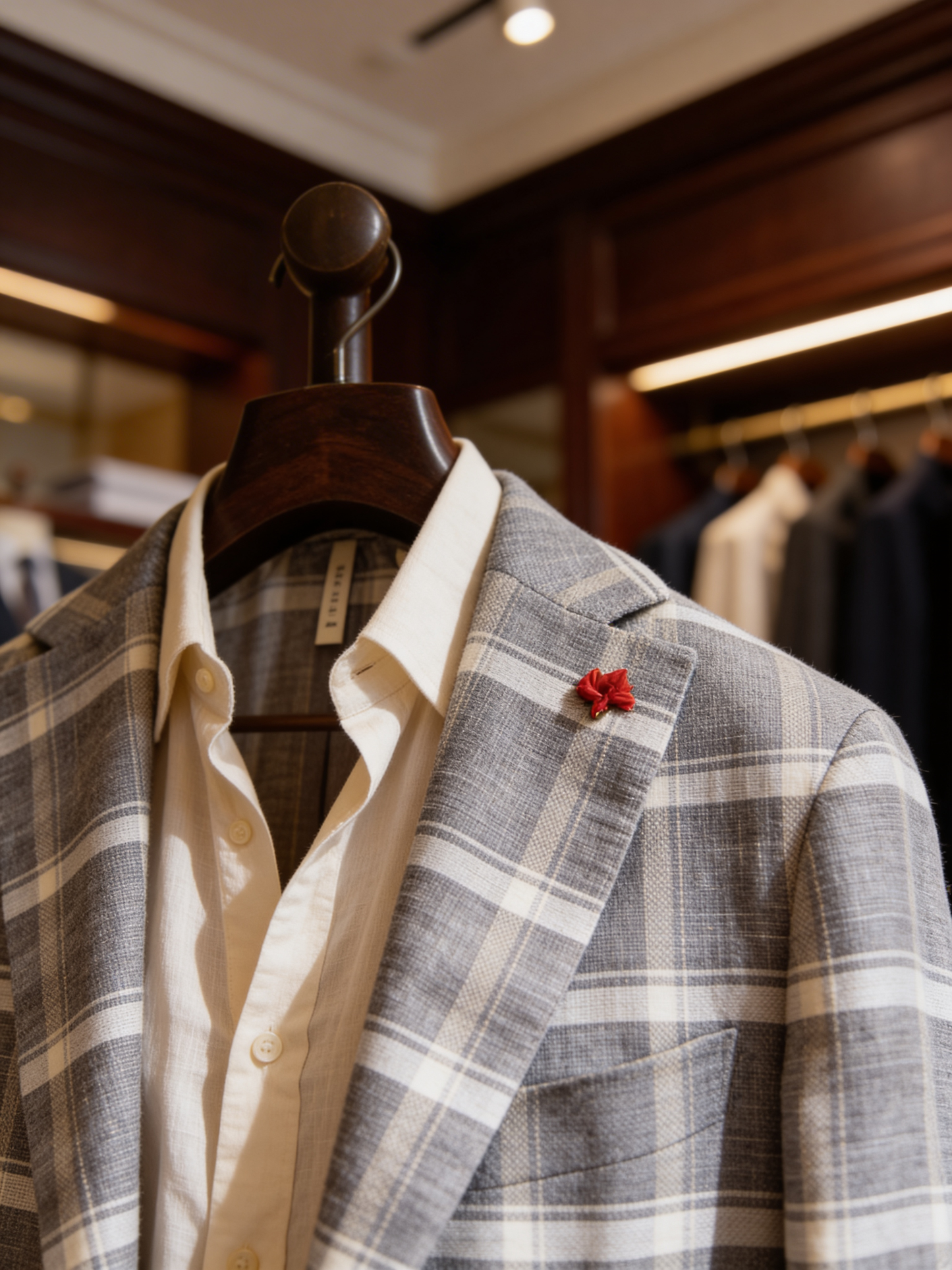 JERRY KEY - Corniola Sports Coat in Blue Check