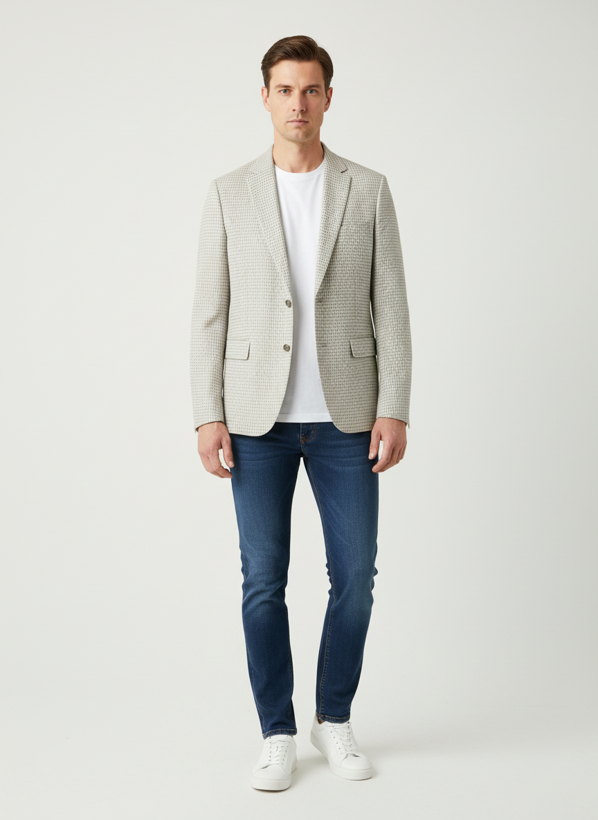 PAUL BETENLY - Arani Blazer Tan Houndstooth