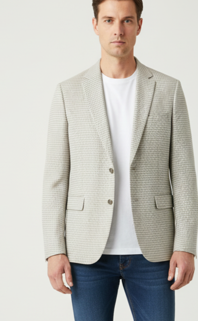 PAUL BETENLY - Arani Blazer Tan Houndstooth