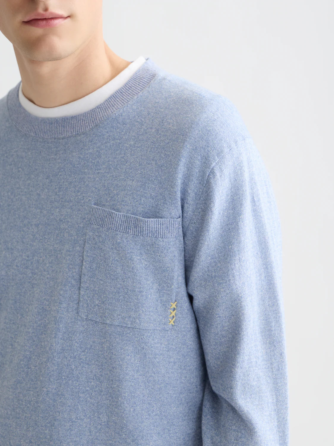 SCOTCH & SODA - Linen Blend Melange Regular Fit Pullover