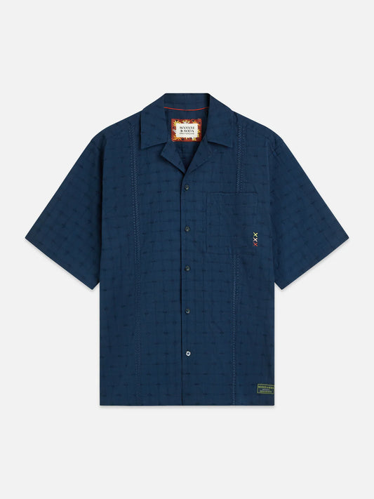SCOTCH & SODA - Embroidered Structured Relaxed Fit Short Sleeve Shirt