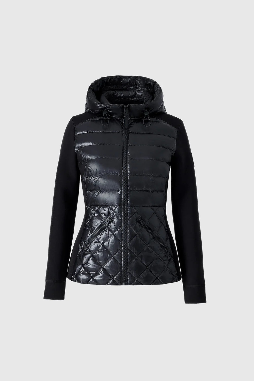 MACKAGE - AGATHA Quilted Mixed-Media Hooded Jacket