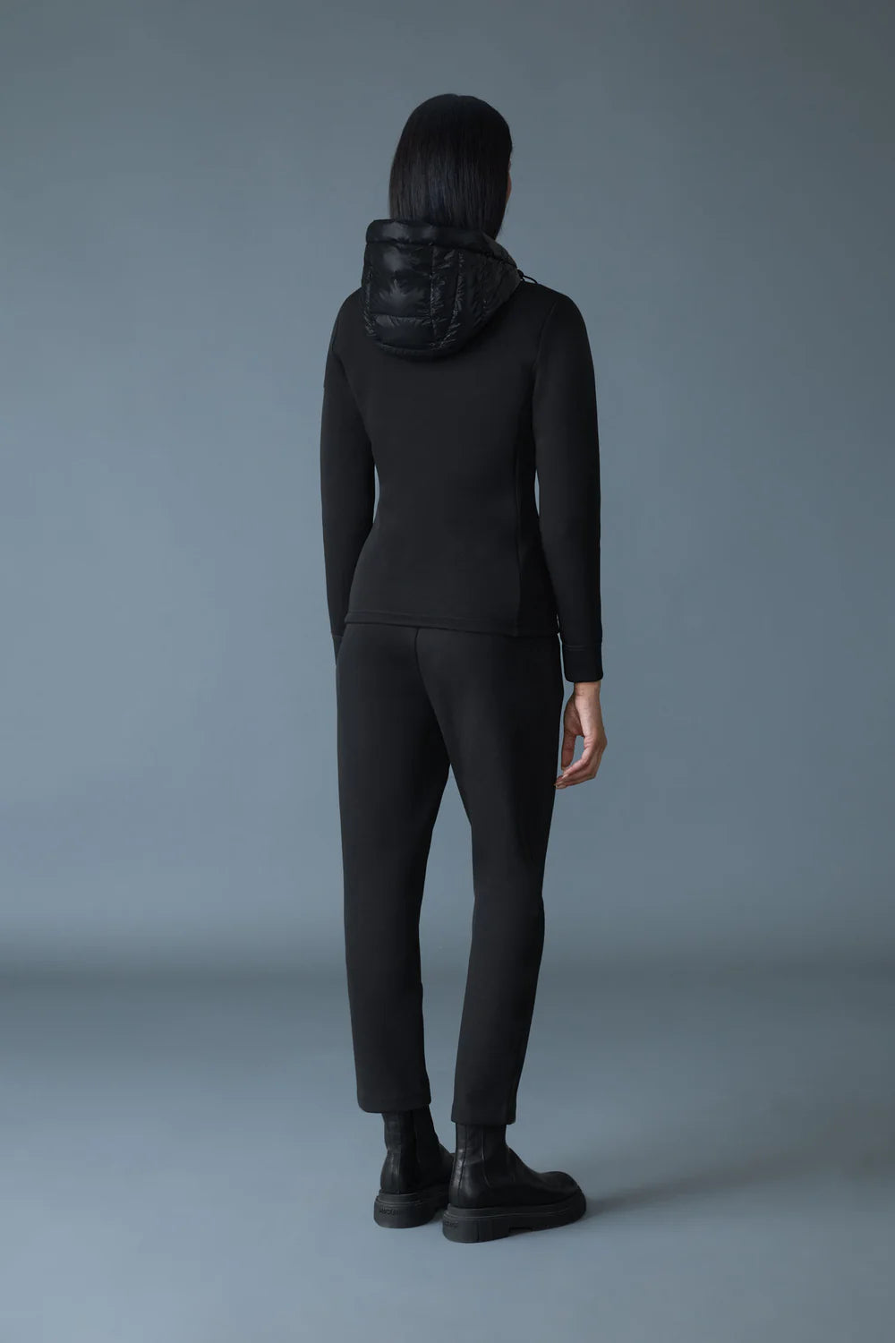 MACKAGE - AGATHA Quilted Mixed-Media Hooded Jacket
