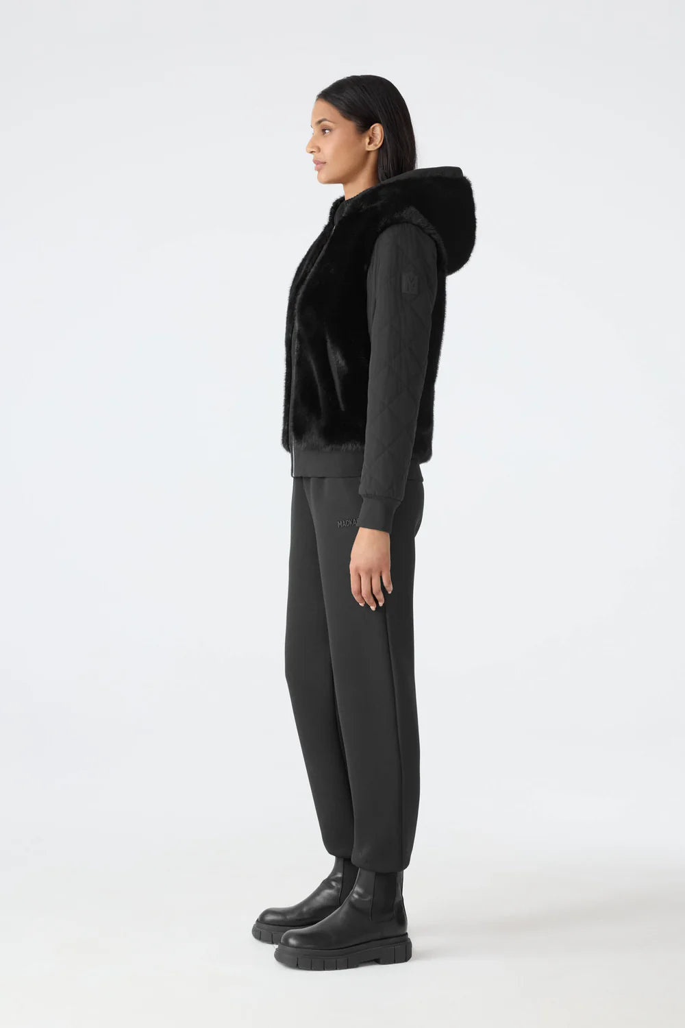 MACKAGE - GWENDAL Reversible Faux Fur Hooded Bomber