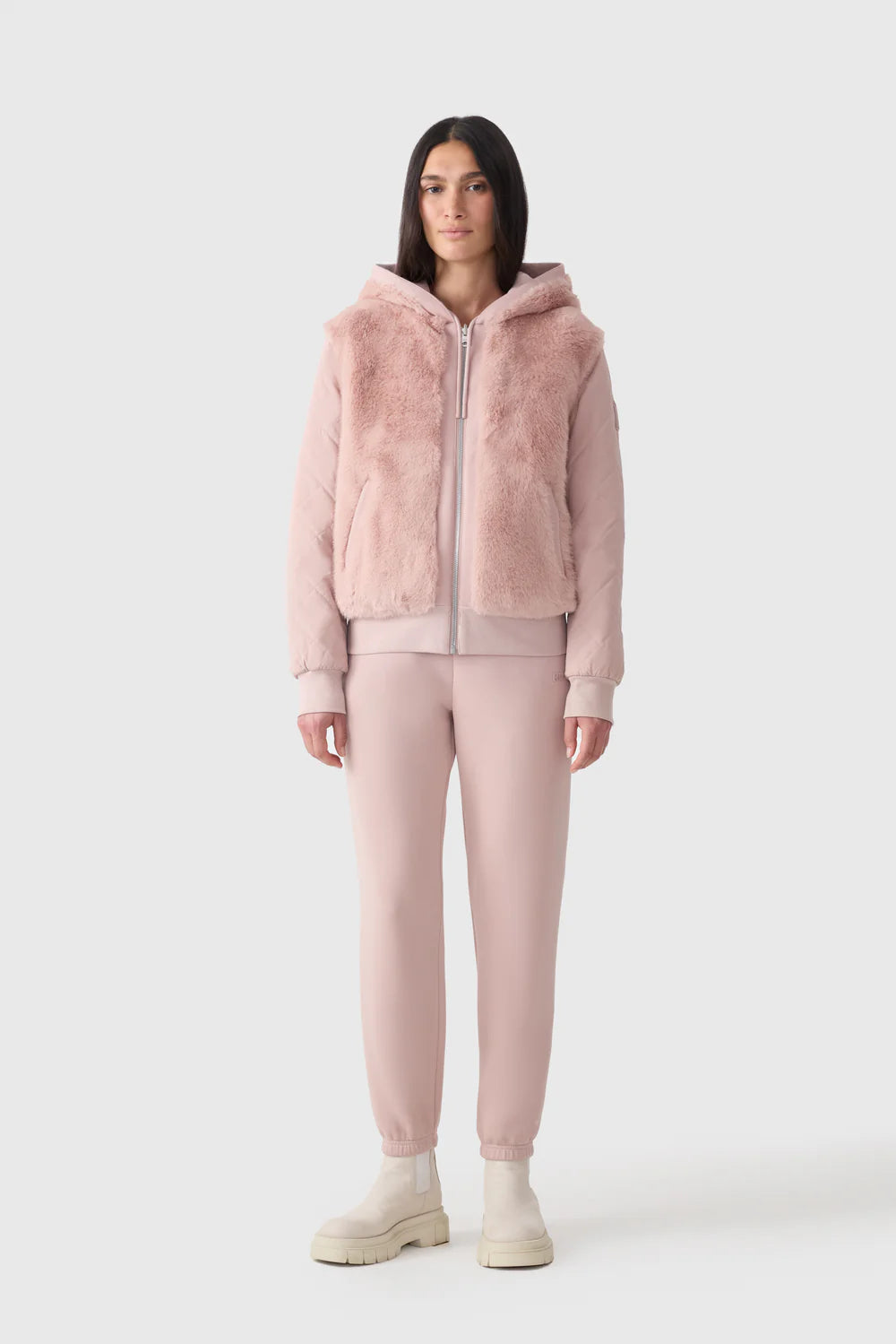 MACKAGE - GWENDAL Reversible Faux Fur Hooded Bomber