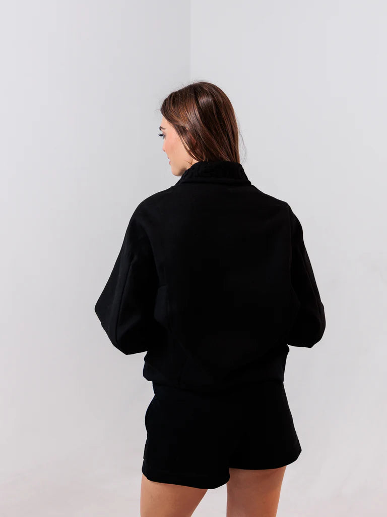 Apres Actif - Embossed Quarter Zip - Black