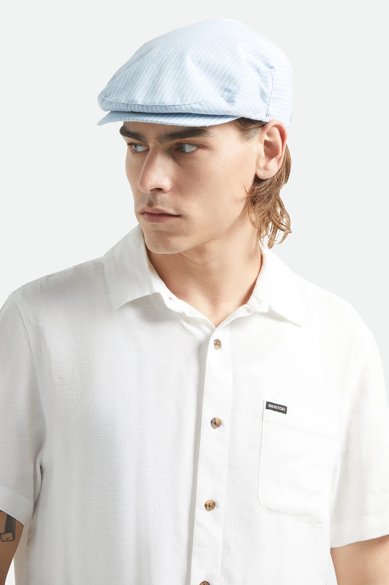 BRIXTON - Hooligan Snap Cap - Light Blue/White